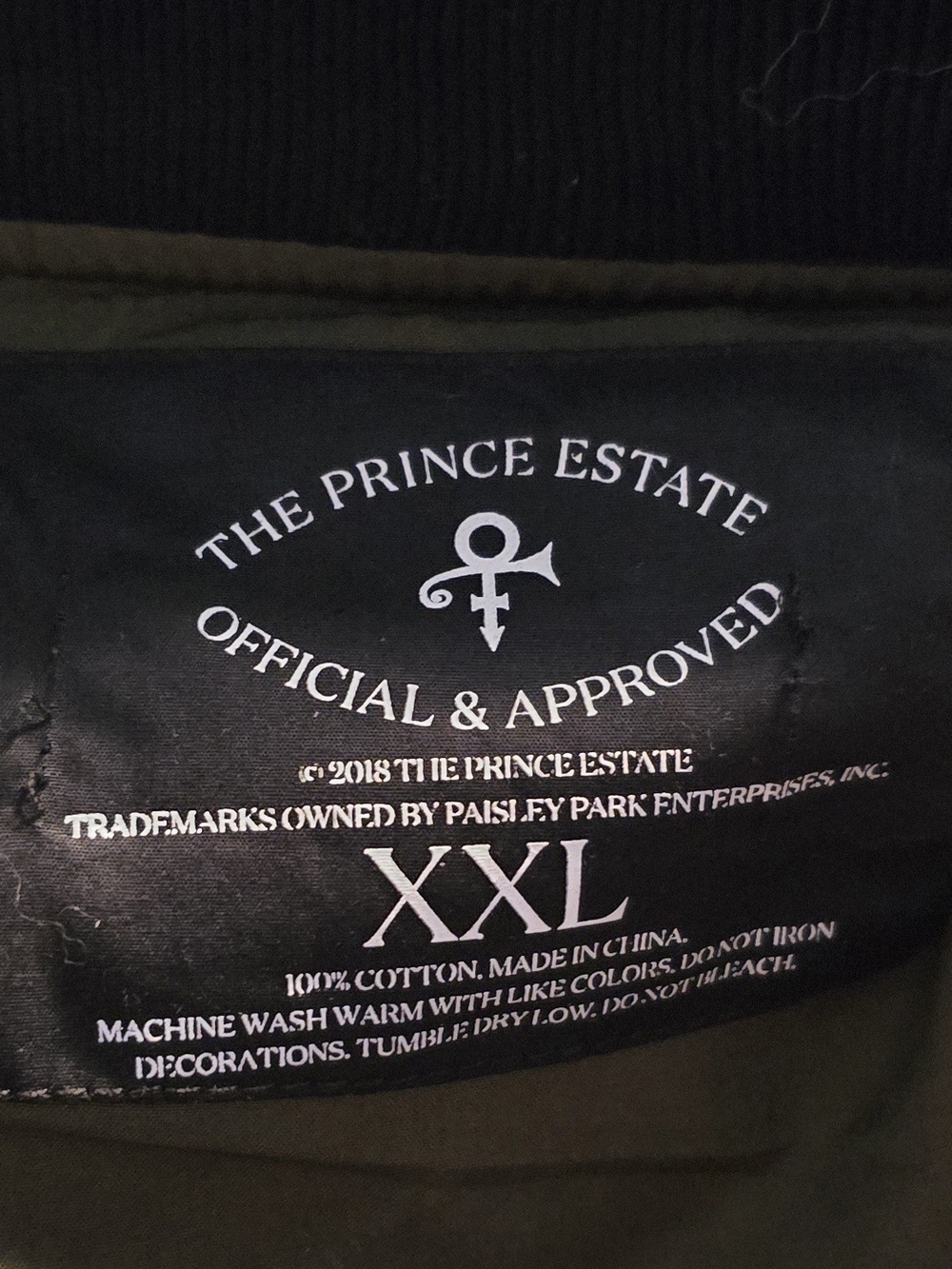 Prince Black Embroidered Symbol Bomber Jacket - Picture 4 of 4
